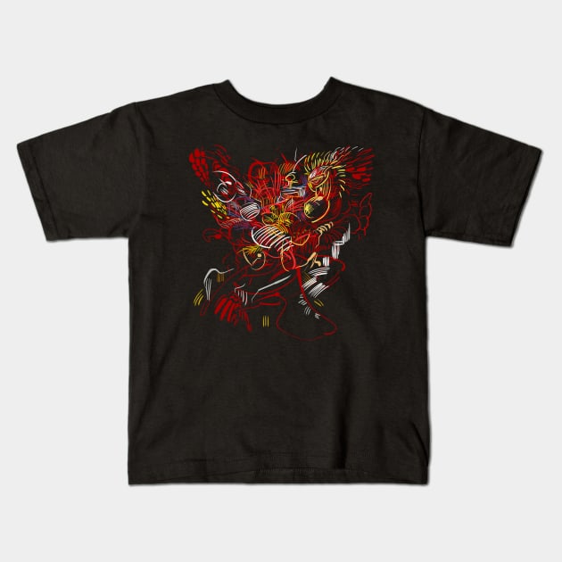 abstract viking art Kids T-Shirt by Nikokosmos